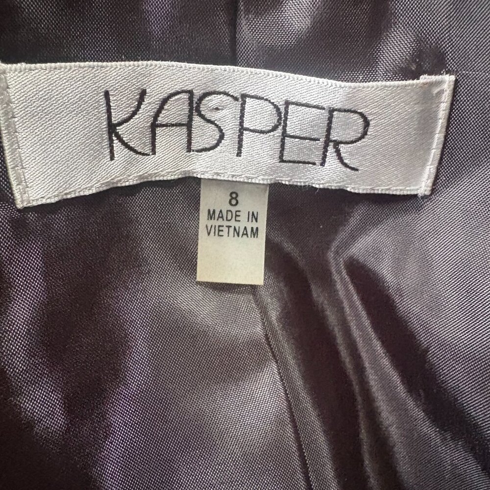 Kasper Sz 8 Multicolor Geometric Patterned Jacquard Print Lined Jacket - Picture 7 of 8